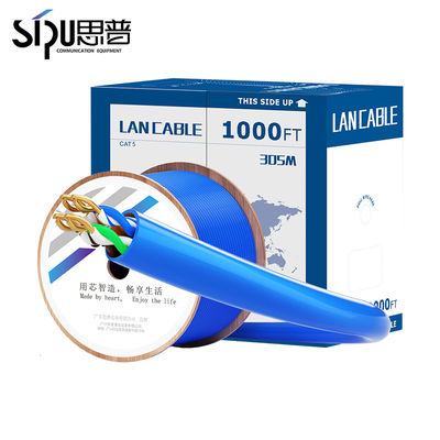 quality Cat5e 1000ft UTP FTP SFTP cobre puro 24AWG cabo LAN Ethernet de rede factory